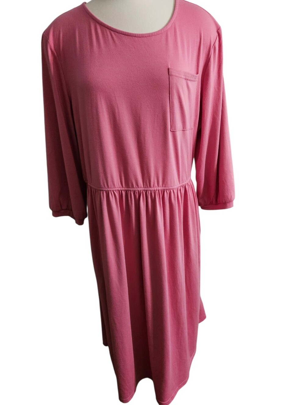 Merokeety XXL Women's Pink Midi Dress